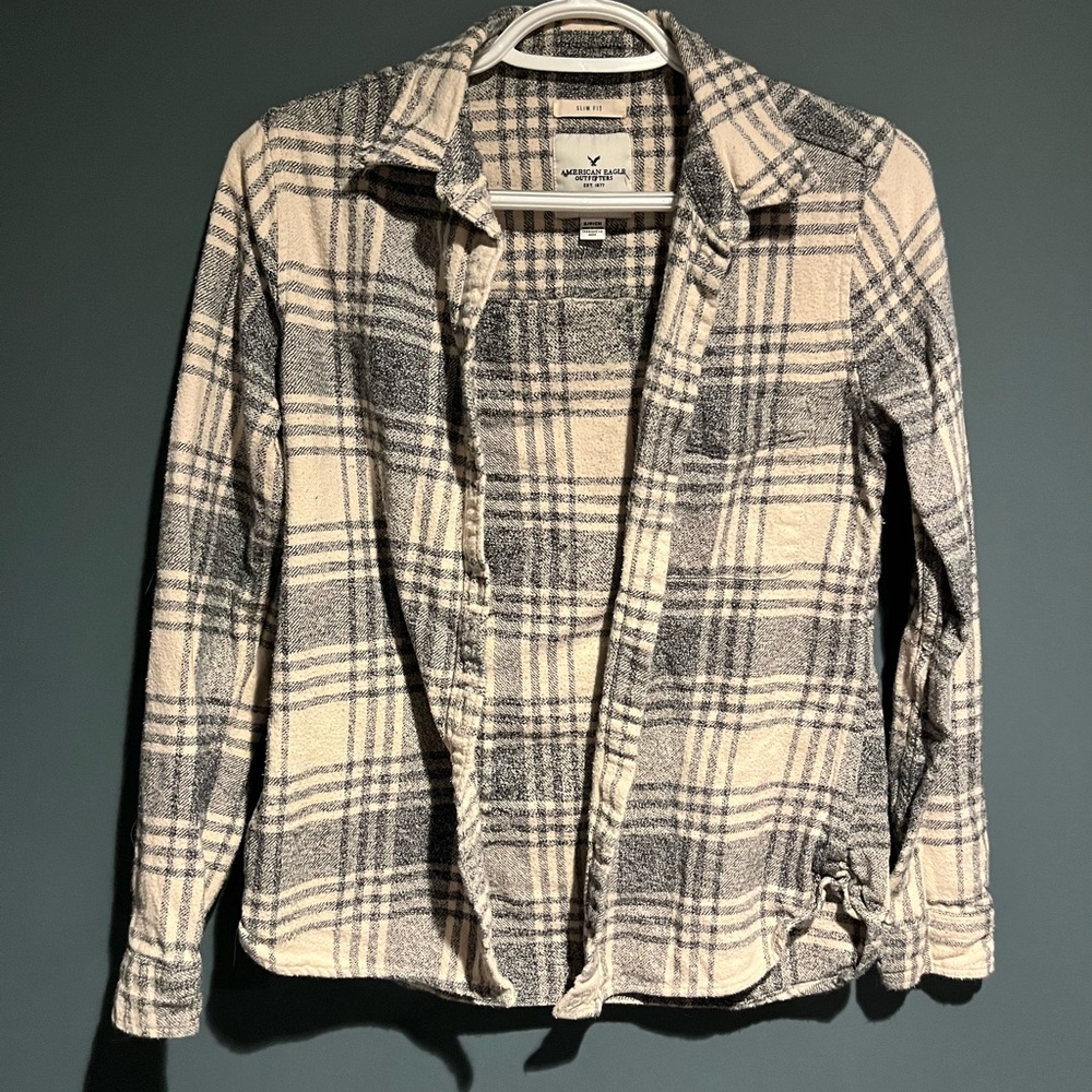 Plaid Button-Up Shirt